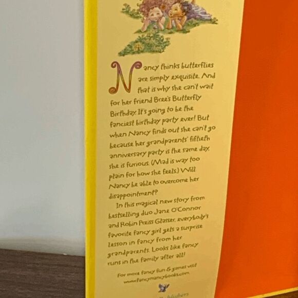 Scholastic Kid's Fancy Nancy Bonjour Butterfly By Jane O’Connor Hardbound Book - Picture 3 of 6